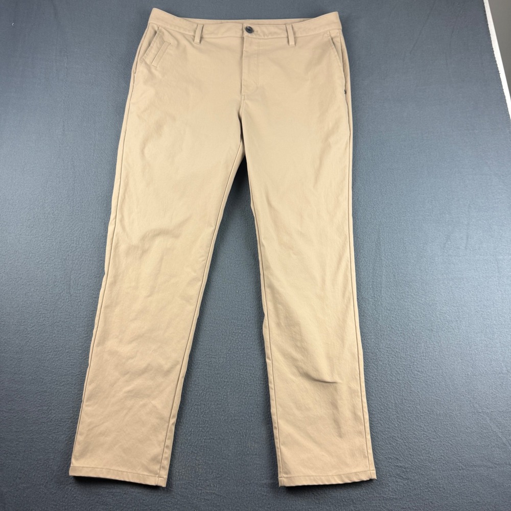 Vuori Cascade Pants Men's 34 (Fits 35x30) Beige Performance Chino Meta V427